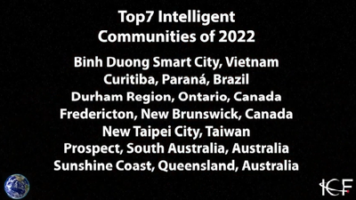 智慧城市論壇ICF第 20 屆年度Top7 名單，包括澳大利亞、巴西、加拿大、台灣（新北市）和越南共七座城市
