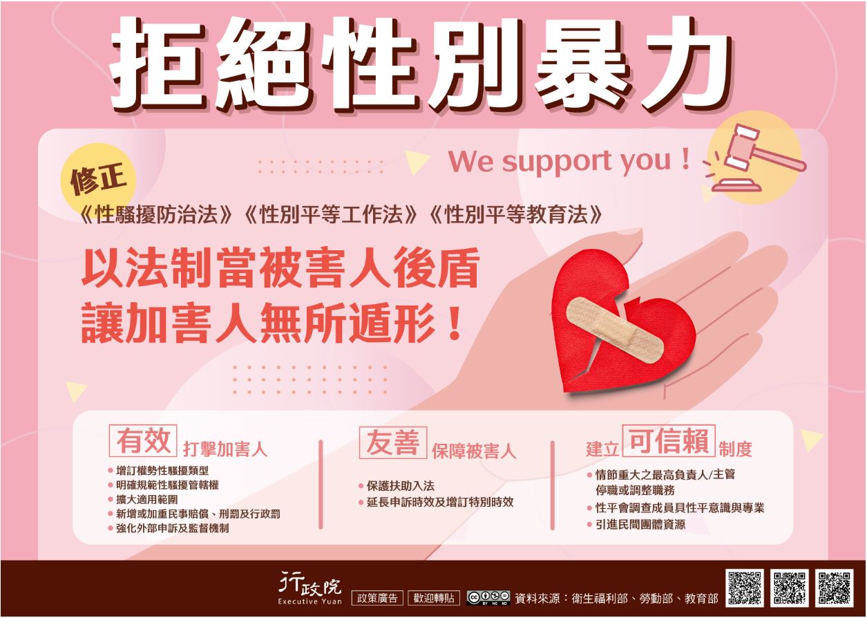 拒絕性別暴力修正性平三法(另開視窗)